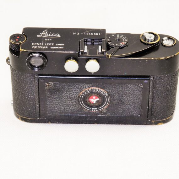 Leica M3 black paint single stroke camera with box, Leather case, manual (recently overhauled) Ex+/Ex++ /SOLD