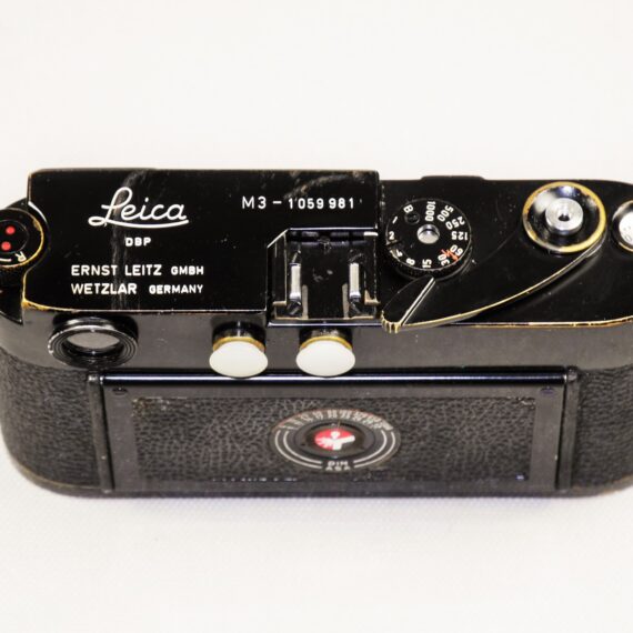 Leica M3 black paint single stroke camera with box, Leather case, manual (recently overhauled) Ex+/Ex++ /SOLD