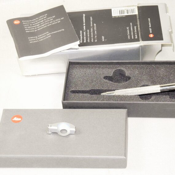 Leica Rewind crank Silver chrome finish for Leica MP 14437 W/Box,Manual Mint/LN