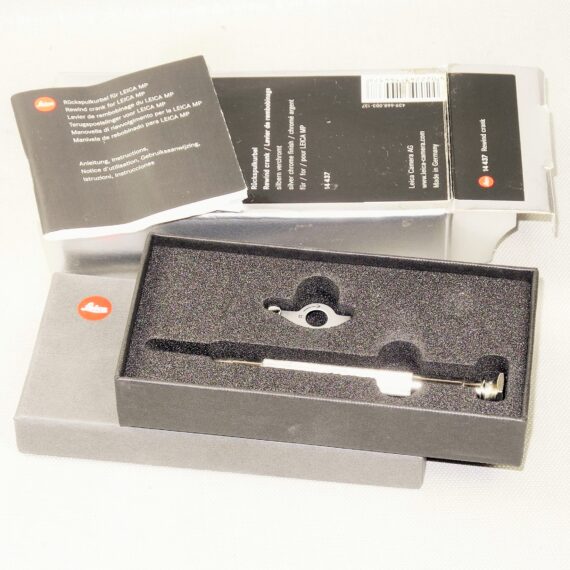 Leica Rewind crank Silver chrome finish for Leica MP 14437 W/Box,Manual Mint/LN