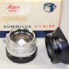 Leica 35mm f1,4 Summilux-M Silver 1st Type RARE lens W.12522 H / OLLUX black Hood Sold with Leica Original box, caps Ex++/M-