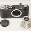 Leica Standard (E) black camera  (1937-38) with Leica 50/3,5 Nickel Elmar in Leica NY camera red case. Ex+/Ex++  Nice set / SOLD