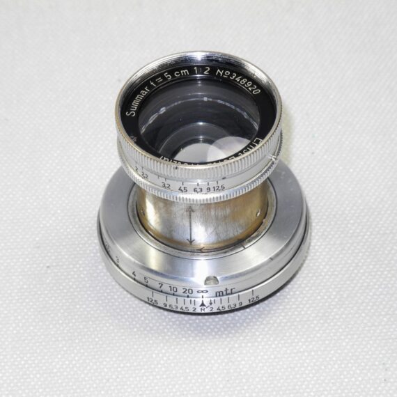 Leica 5cm f2 Summar (1937) chrome lens  Ex+