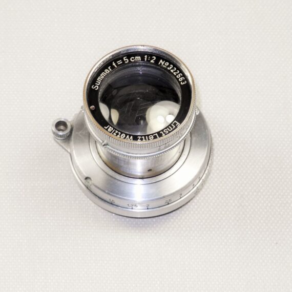 Leica 5cm f2 Summar (1936) chrome lens  Ex