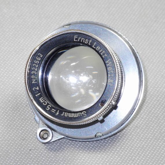 Leica 5cm f2 Summar (1936) chrome lens  Ex