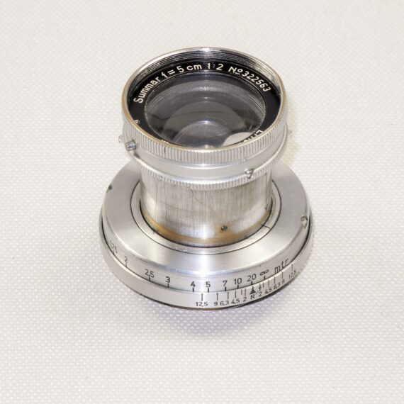 Leica 5cm f2 Summar (1936) chrome lens  Ex