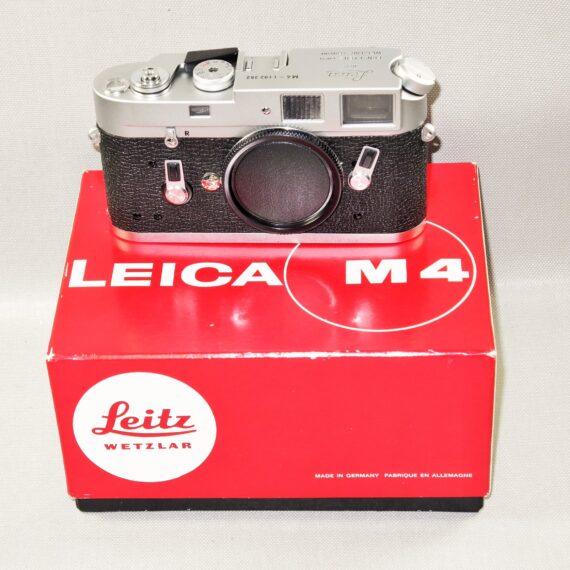 Leica M4 Silver Chrome camera Sold with-Leica original box, Leica M4 manual, cap Mint/Like New- condition. / SOLD