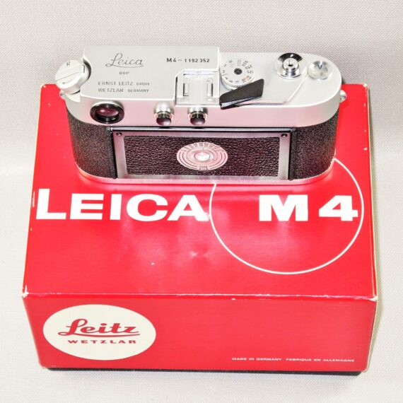 Leica M4 Silver Chrome camera Sold with-Leica original box, Leica M4 manual, cap Mint/Like New- condition. / SOLD