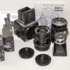 Hasselblad  503 CX black camera with 60mm,150mm CF lenses Two A12 backs,strap,Mag hood,boxes Ex++/M- / SOLD