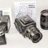 Hasselblad  503 CX black camera with 60mm,150mm CF lenses Two A12 backs,strap,Mag hood,boxes Ex++/M- / SOLD
