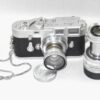 Leica M3 camera (1963) Sold with Leica 50/2mm & Leica 90/4 Collapsible lenses and accessories. Ex+/++