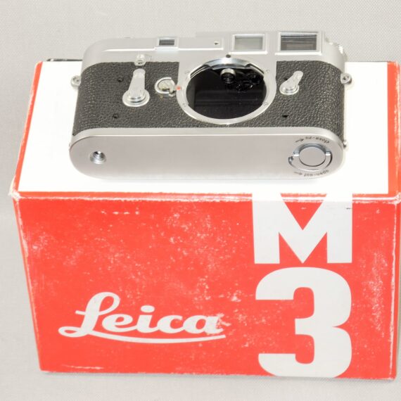 Leica M3 Single Stroke chrome late camera W/4 x Leica chrome lenses, hoods, filters, boxes, cases Nice Complete Mint- outfit / SOLD