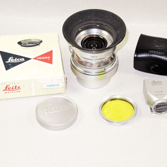 Leica M3 Single Stroke chrome late camera W/4 x Leica chrome lenses, hoods, filters, boxes, cases Nice Complete Mint- outfit / SOLD