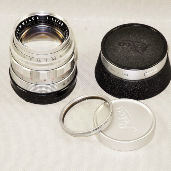 Leica M3 Single Stroke chrome late camera W/4 x Leica chrome lenses, hoods, filters, boxes, cases Nice Complete Mint- outfit / SOLD