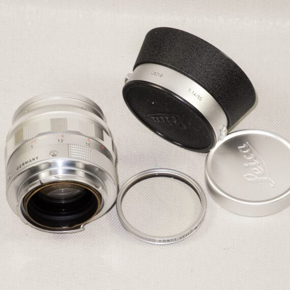 Leica M3 Single Stroke chrome late camera W/4 x Leica chrome lenses, hoods, filters, boxes, cases Nice Complete Mint- outfit / SOLD