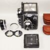 Rolleiflex 2.8F Planar TLR Camera W. Rollei Original Case, Rollei Body Cap, Rollei filter & Hood Mint- / SOLD