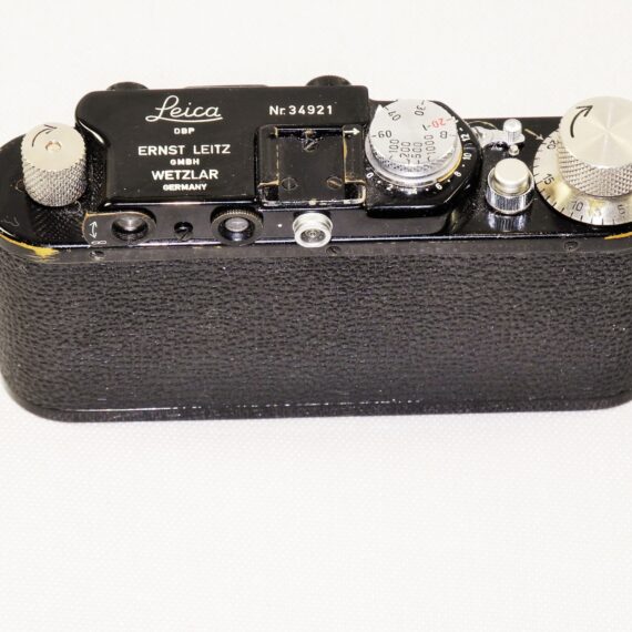 Leica I(A) Nr.34921 converted to Leica II black chrome with Leica 50mm & 90mm lenses nice Ex++ set. / Free shipping