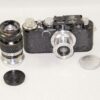 Leica I(A) Nr.34921 converted to Leica II black chrome with Leica 50mm & 90mm lenses nice Ex++ set. / Free shipping