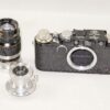 Leica I(A) Nr.34921 converted to Leica II black chrome with Leica 50mm & 90mm lenses nice Ex++ set. / Free shipping