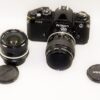 Nikon FM2 N black paint with 2 Nikon lenses 24mm & 55mm Macro lens Ex+/++ / Free shipping