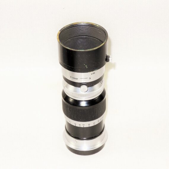 Leica 90mm Wollensak Ser. II black chrome E.Leitz New York Mint- W/Case ,Hood , Caps M-