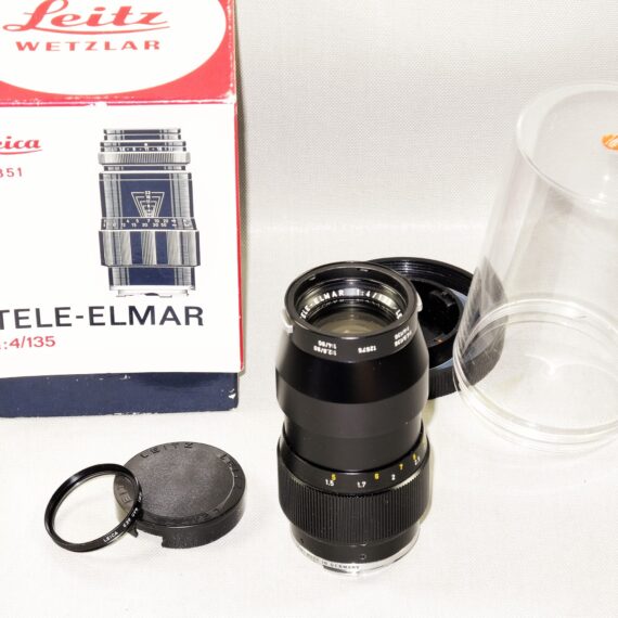 Leica 135/4 Tele-Elmarit-M Cat #11851 Sold with Leica box,hood,caps and filter Ex++/Mint- / Free shipping (USA)