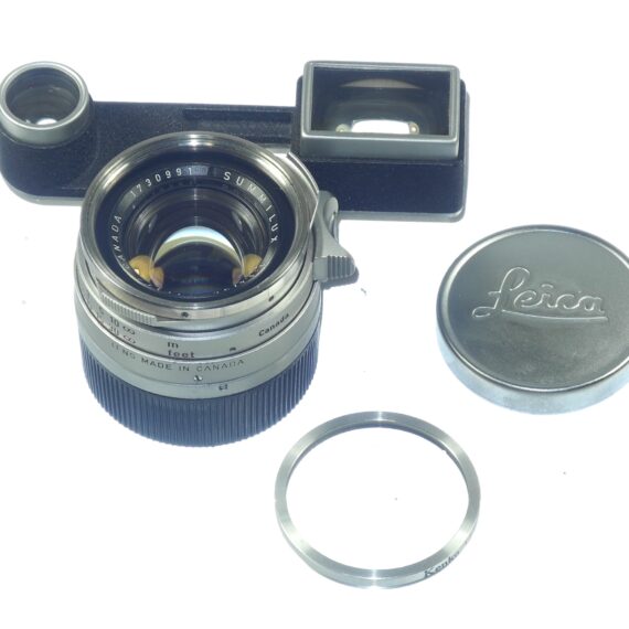 Leica 35/1,4 Summilux RF M Rim Set chrome RF Rare lens sold with Leica OLLUX hood, lens filter and caps Ex++ / Free shipping