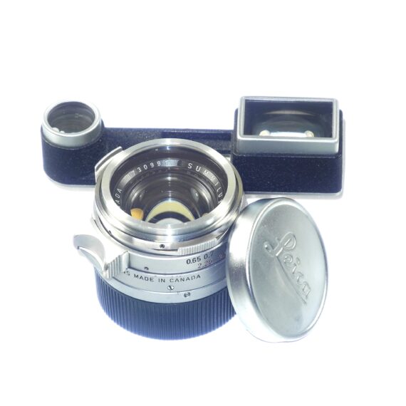 Leica 35/1,4 Summilux RF M Rim Set chrome RF Rare lens sold with Leica OLLUX hood, lens filter and caps Ex++ / Free shipping