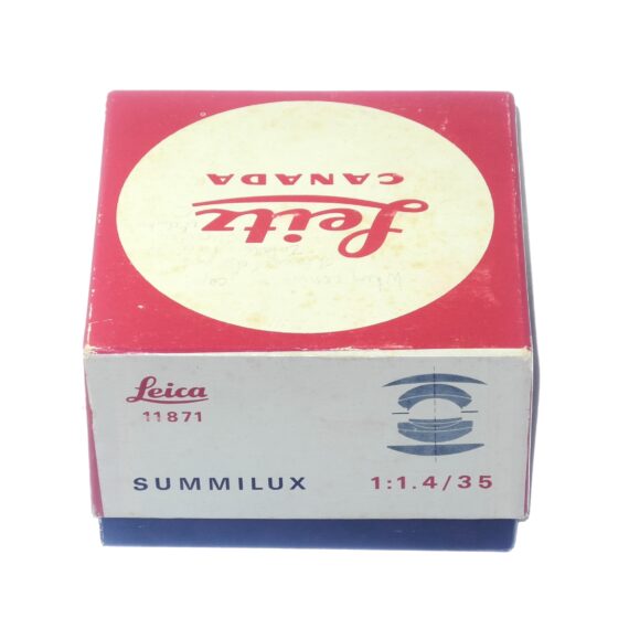 Leica 35/1,4 Summilux RF black M lens (black paint infinity lock) Sold w/Leica original box, Leica vented hood, Leica caps, Mint- Rare lens / Call or email for price / RARE