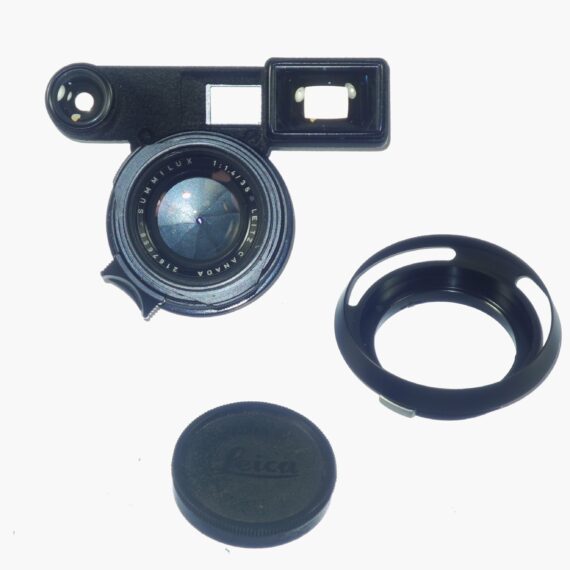 Leica 35/1,4 Summilux RF black M lens (black paint infinity lock) Sold w/Leica original box, Leica vented hood, Leica caps, Mint- Rare lens / Call or email for price / RARE