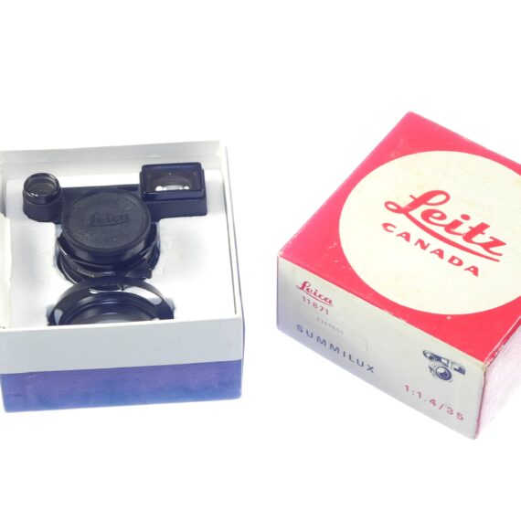 Leica 35/1,4 Summilux RF black M lens (black paint infinity lock) Sold w/Leica original box, Leica vented hood, Leica caps, Mint- Rare lens / Call or email for price / RARE