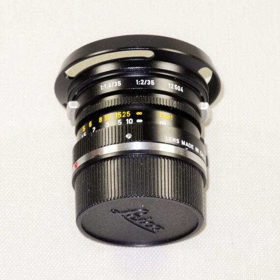Leica 35/2 Summicron-M with Leica original box,Leica metal hood,Leica caps, Leica lens warranty cards, Just CLA'd Mint/-  SOLD