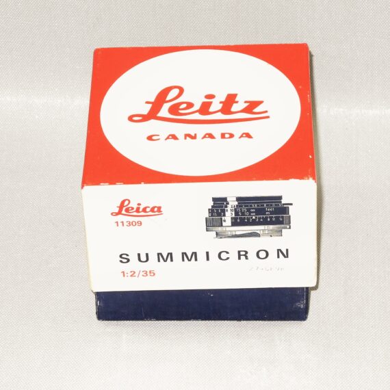 Leica 35/2 Summicron-M with Leica original box,Leica metal hood,Leica caps, Leica lens warranty cards, Just CLA'd Mint/-  SOLD