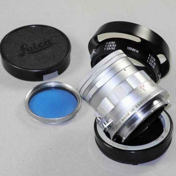 Leica M4 chrome camera (1967) Ex+/++ in Leica case & Leica 50MM SUMMICRON F2 RIGID DUAL SCALE (1965) Mint- W/Leica Metal Hood,Caps Nice set / SOLD
