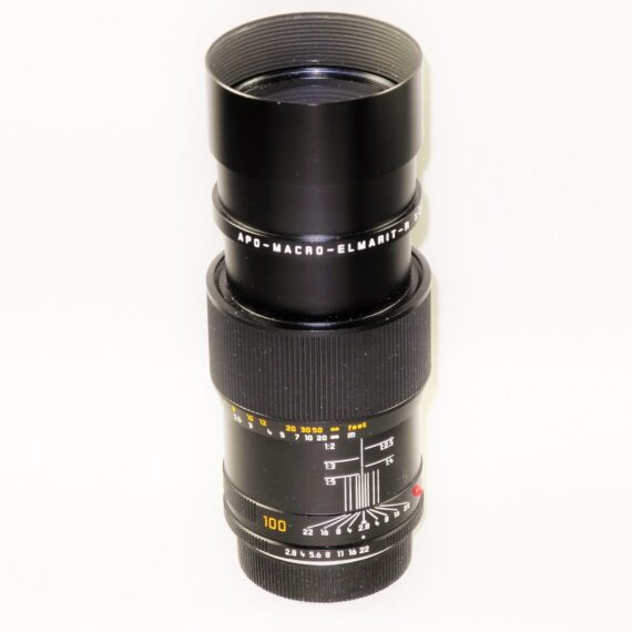 Leica 100/2.8 Apo Macro Elmarit-R 3 cam  lens,(E60) Cat# 11210 Mint- Sold with box,case, caps (Just CLA)/ Free shipping  (USA)