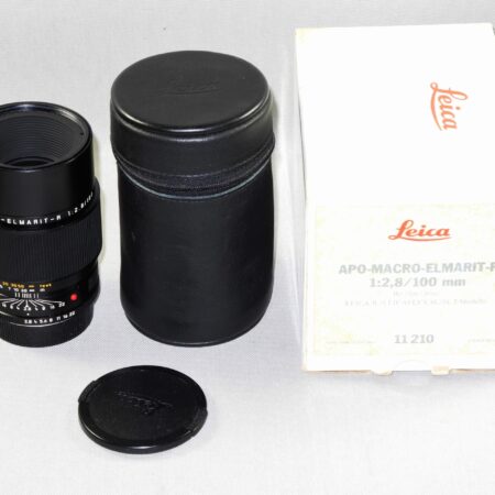 Leica 100/2.8 Apo Macro Elmarit-R 3 cam  lens,(E60) Cat# 11210 Mint- Sold with box,case, caps (Just CLA)/ Free shipping  (USA)
