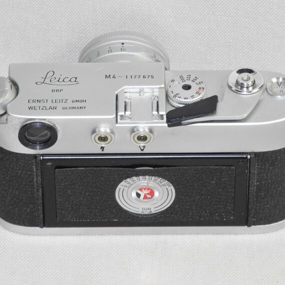 Leica M4 chrome camera (1967) Ex+/++ in Leica case & Leica 50MM SUMMICRON F2 RIGID DUAL SCALE (1965) Mint- W/Leica Metal Hood,Caps Nice set / SOLD