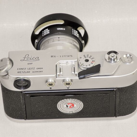 Leica M4 chrome camera (1967) Ex+/++ in Leica case & Leica 50MM SUMMICRON F2 RIGID DUAL SCALE (1965) Mint- W/Leica Metal Hood,Caps Nice set / SOLD