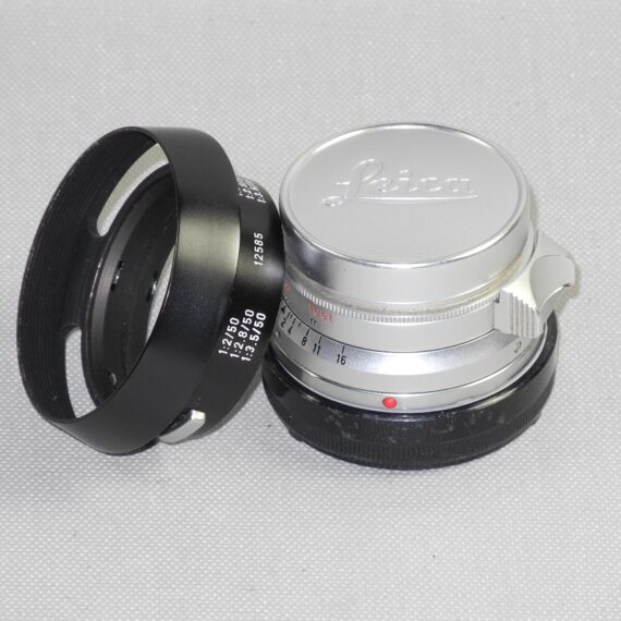 Leica 35/2 Summicron 8 Elements chrome lens German Made w/Caps & Leica Hood Ex++/Mint- / Free shipping /SOLD