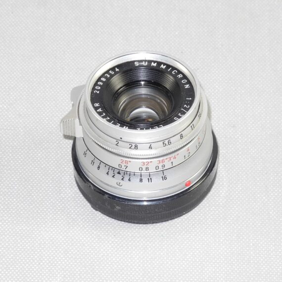 Leica 35/2 Summicron 8 Elements chrome lens German Made w/Caps & Leica Hood Ex++/Mint- / Free shipping /SOLD
