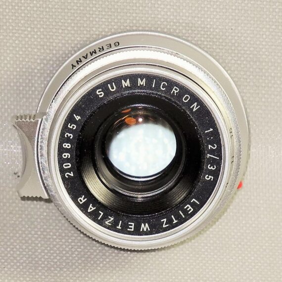 Leica 35/2 Summicron 8 Elements chrome lens German Made w/Caps & Leica Hood Ex++/Mint- / Free shipping /SOLD