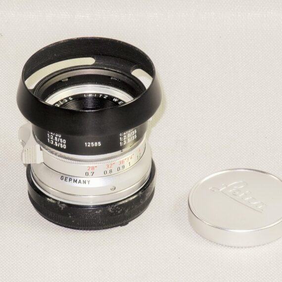 Leica 35/2 Summicron 8 Elements chrome lens German Made w/Caps & Leica Hood Ex++/Mint- / Free shipping /SOLD
