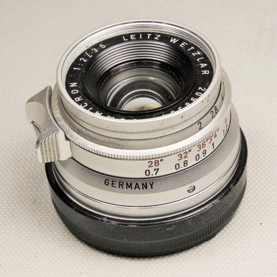 Leica 35/2 Summicron 8 Elements chrome lens German Made w/Caps & Leica Hood Ex++/Mint- / Free shipping /SOLD