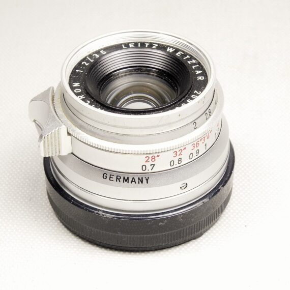 Leica 35/2 Summicron 8 Elements chrome lens German Made w/Caps & Leica Hood Ex++/Mint- / Free shipping /SOLD