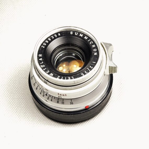 Leica 35/2 Summicron 8 Elements chrome lens German Made w/Caps & Leica Hood Ex++/Mint- / Free shipping /SOLD