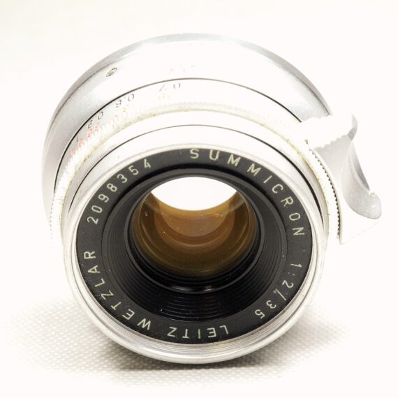 Leica 35/2 Summicron 8 Elements chrome lens German Made w/Caps & Leica Hood Ex++/Mint- / Free shipping /SOLD
