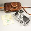 Leica IIIC Camera with Leica 5cm f2 Summitar lens,cap,cards & leather case 1946 set Ex++ / Free Shipping (USA)