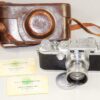 Leica IIIC Camera with Leica 5cm f2 Summitar lens,cap,cards & leather case 1946 set Ex++ / Free Shipping (USA)