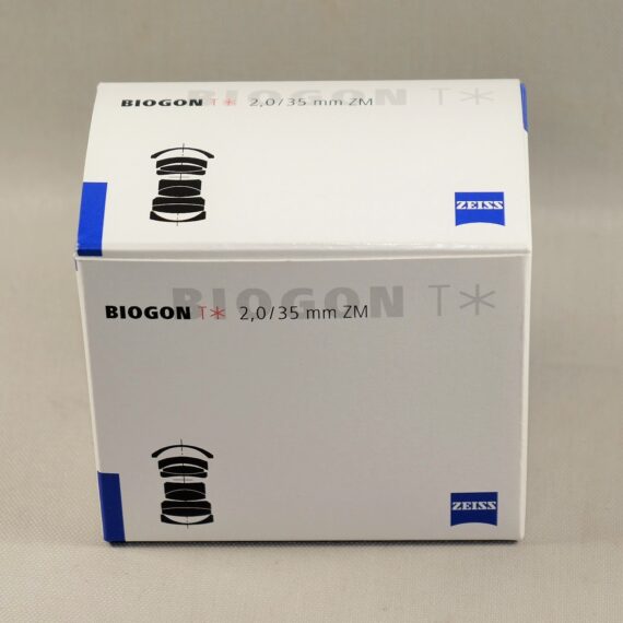 Zeiss 35/2 Biogon T* ZM Black with filter,Zeiss metal hood,caps,box,manual Ex++/Mint- / Free shipping (USA)