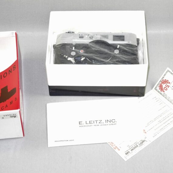 Leica M5 Silver Chrome "50 JAHRE "Anniversary with original box, manual & warranty cards Mint/LN- / SOLD